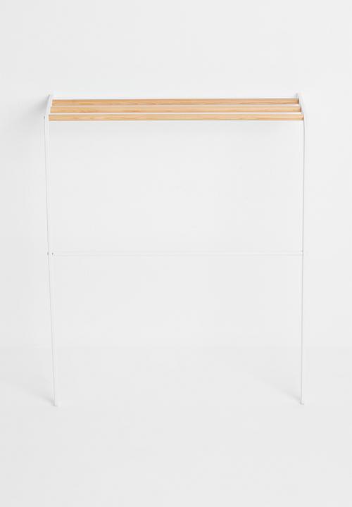 Yamazaki - Tosca leaning bath towel hanger - white