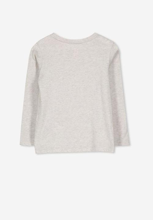 Cotton On - Anna long sleeve tee - grey & silver
