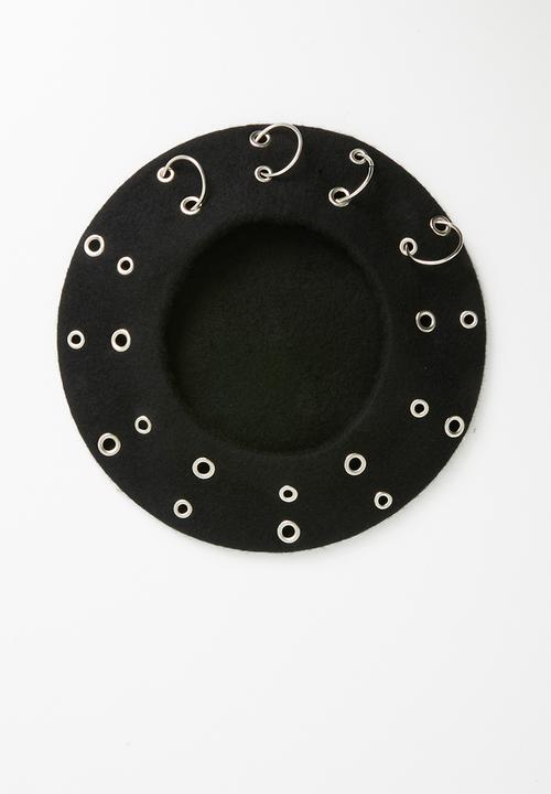 Superbalist - Maggie eyelet beret - black