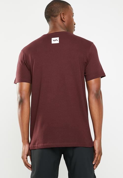 RVCA - Short sleeve tee - burgundy
