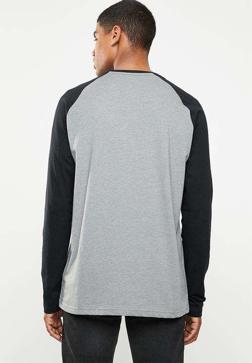 RVCA - Big rvca raglan tee - grey & black