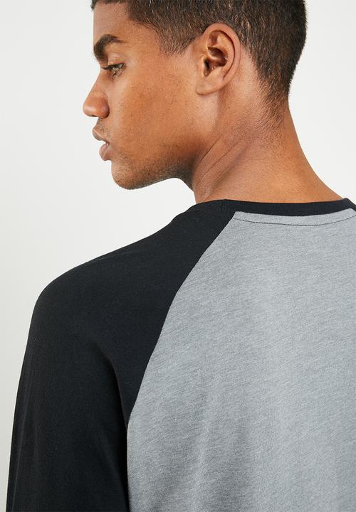RVCA - Big rvca raglan tee - grey & black