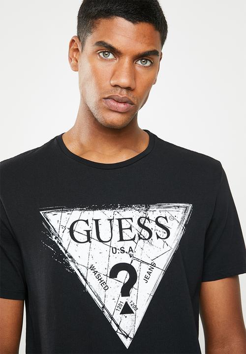 GUESS - Guess classic tri tee - black