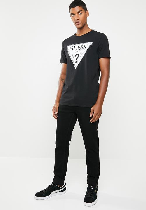 GUESS - Guess classic tri tee - black