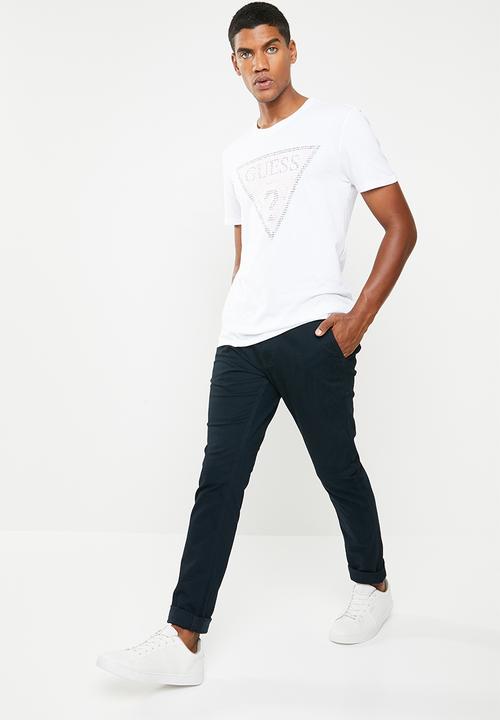 GUESS - Guess short sleeve worded tee - white