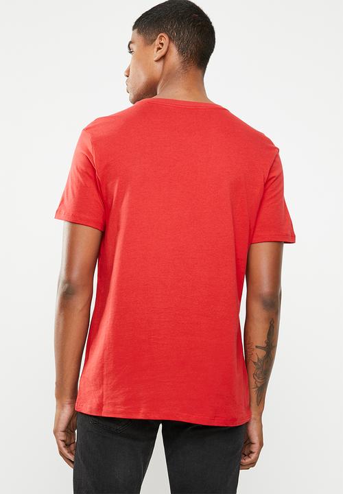 GUESS - Basic crew tee - red