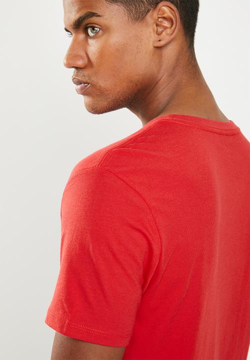 GUESS - Basic crew tee - red