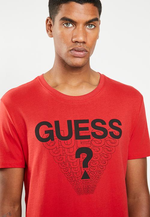 GUESS - Basic crew tee - red