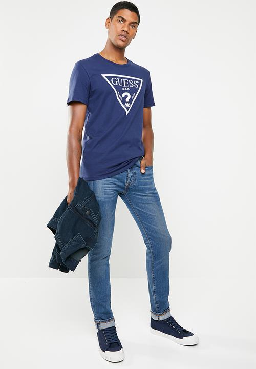GUESS - Core triangle tee - blue