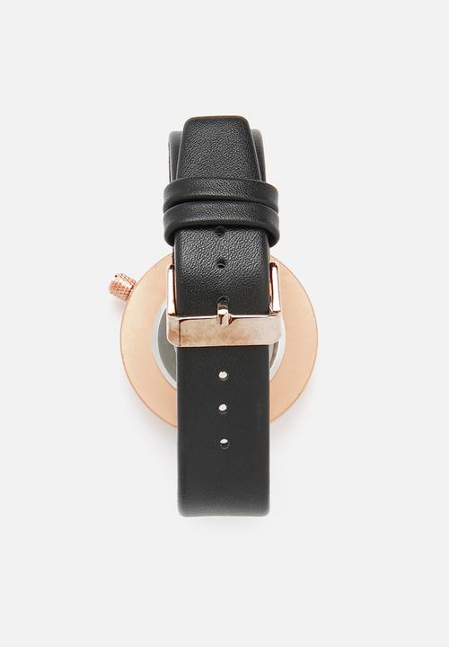 Joy Collectables - Leather-look watch - black