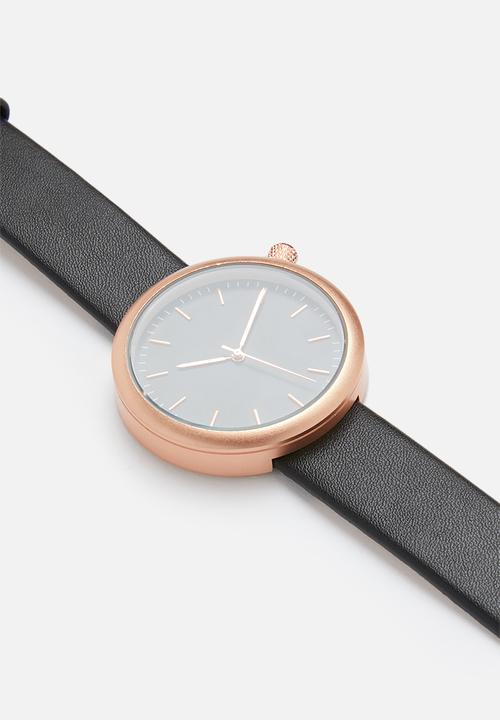 Joy Collectables - Leather-look watch - black