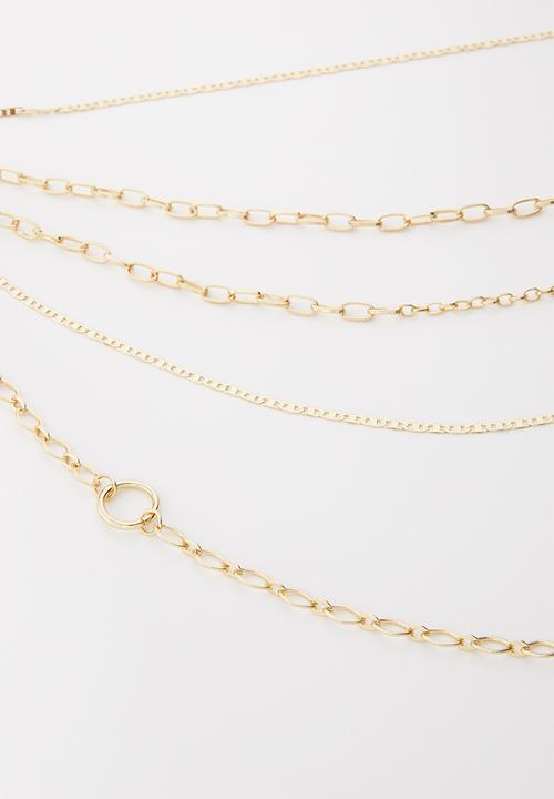 Superbalist - Mila multi chain necklace - gold