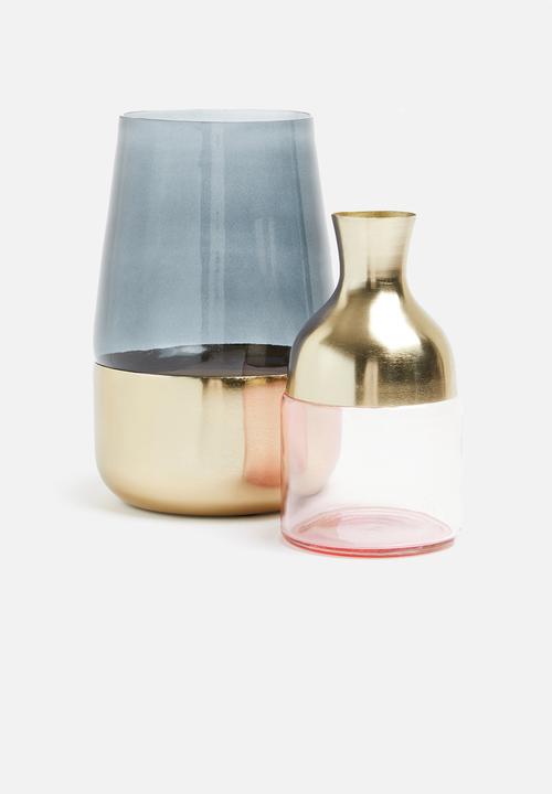 SF Collection - Lyssa vase - gold/smoke