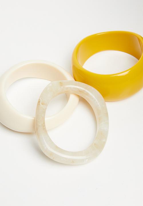 Superbalist - 3 pack chunky bangle set - multi
