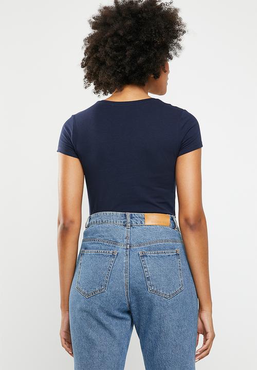 GUESS - Short sleeve guess LA T-shirt - navy