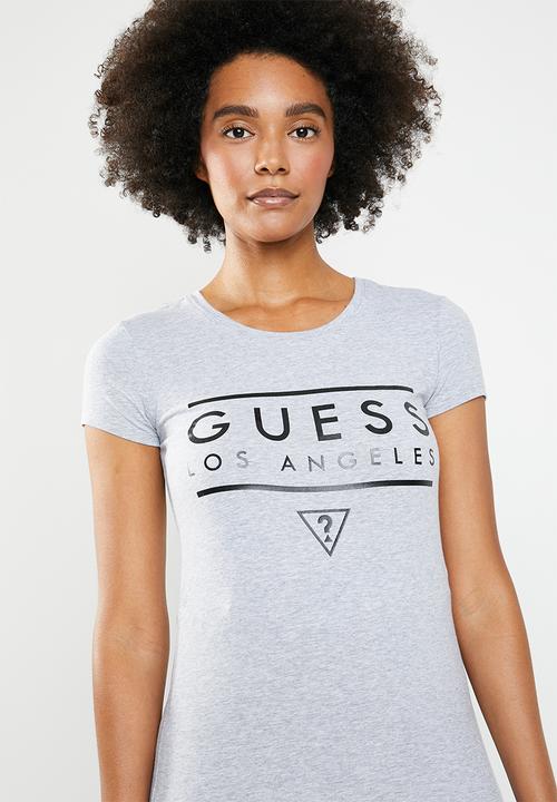 GUESS - Short sleeve minimal guess T-shirt - grey