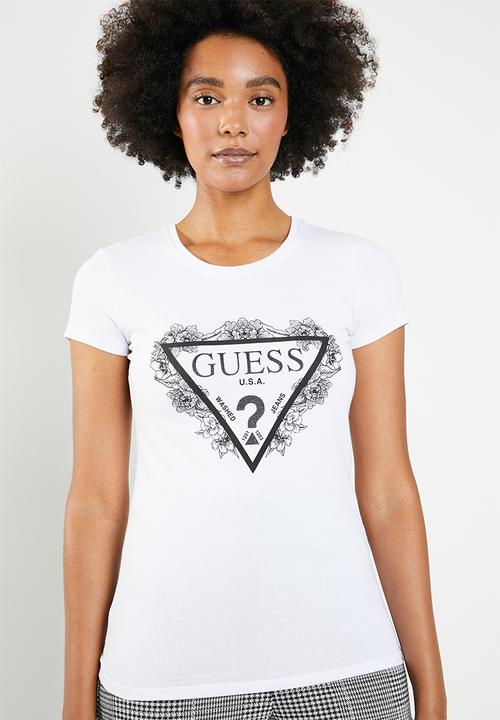 GUESS - Short sleeve vine tri T-shirt - white
