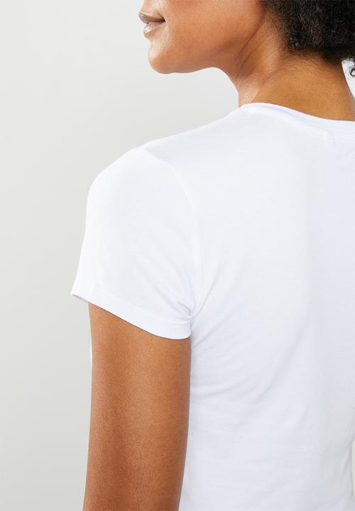 GUESS - Short sleeve vine tri T-shirt - white
