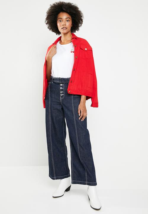 ONLY - Icos cherry tee - white