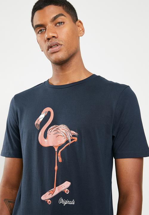 Jack & Jones - Flamingo tee - navy