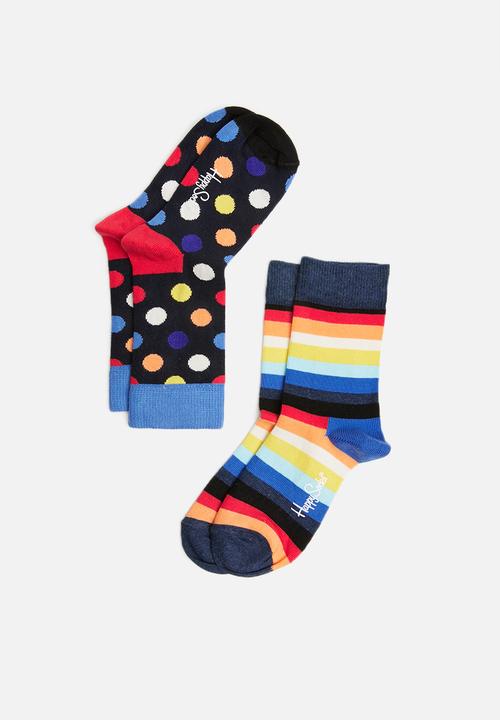 Happy Socks - 2 Pack big dot socks - multi