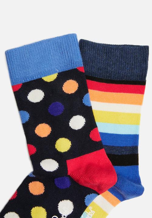 Happy Socks - 2 Pack big dot socks - multi