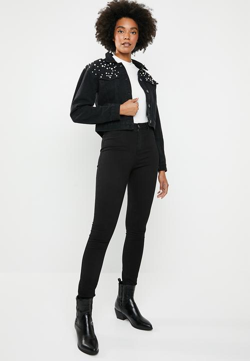 dailyfriday - Pearl denim jacket - black