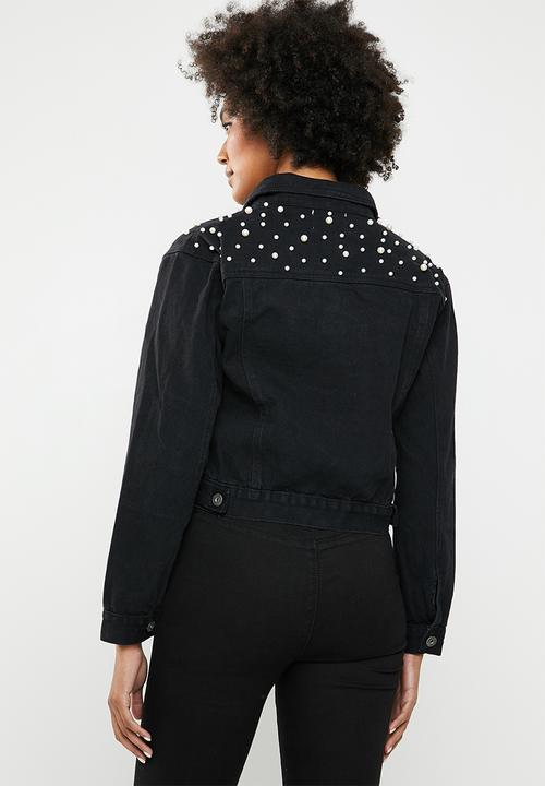 dailyfriday - Pearl denim jacket - black