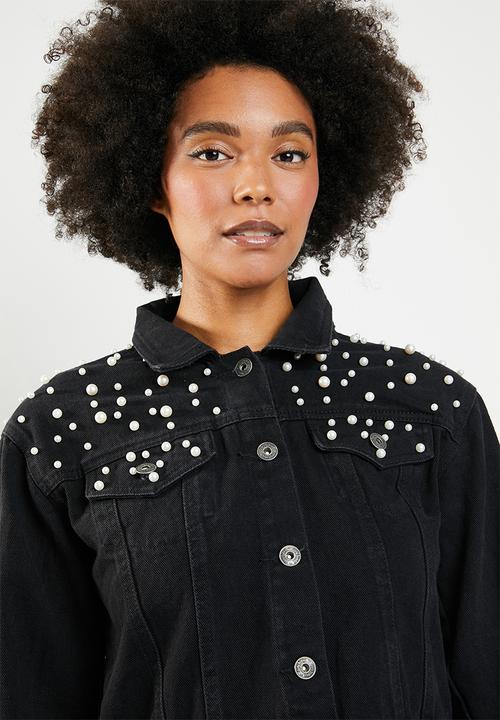 dailyfriday - Pearl denim jacket - black