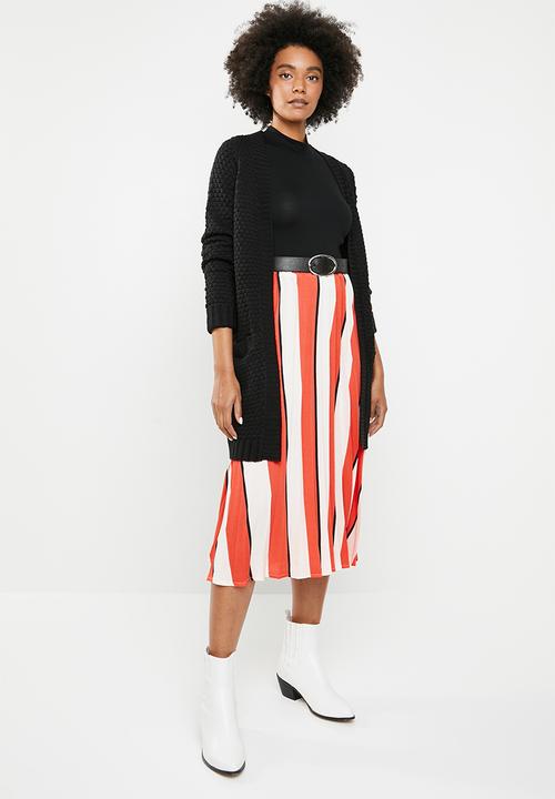 STYLE REPUBLIC - Highwaisted pleated skirt - orange