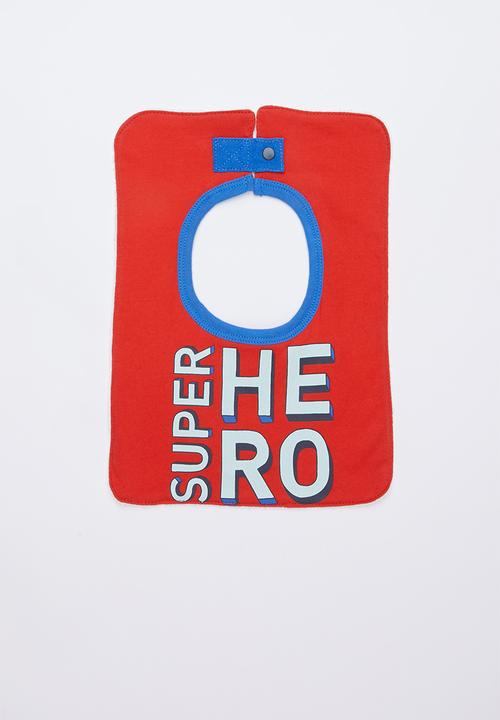 Cotton On - Sugar and spice bib - red & blue