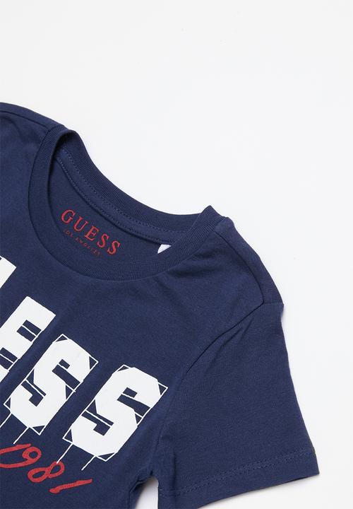 GUESS - Grid tee - navy