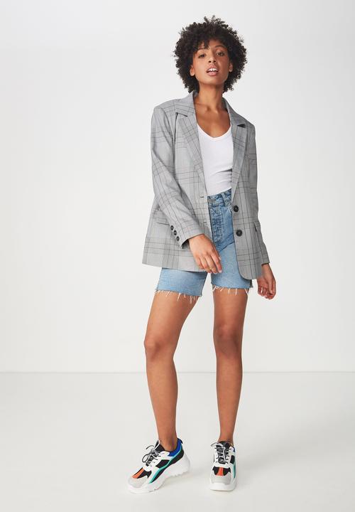 Cotton On - Relaxed blazer - black & white