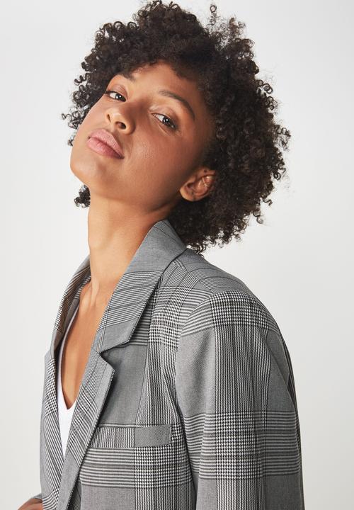 Cotton On - Relaxed blazer - black & white