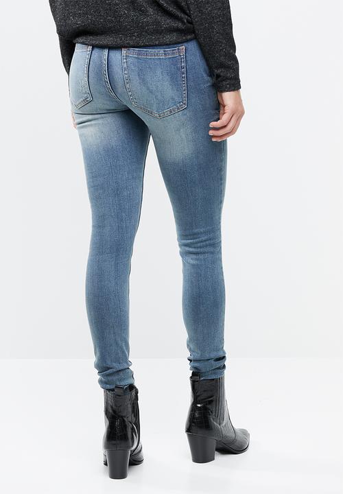 Pieces - Five delly skinny jeans - blue