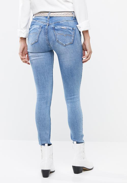 SISSY BOY - Bailey rae axel skinny with waistband trim - blue