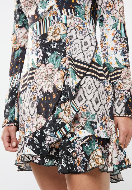 Missguided - Ruffle tea dress floral - multi