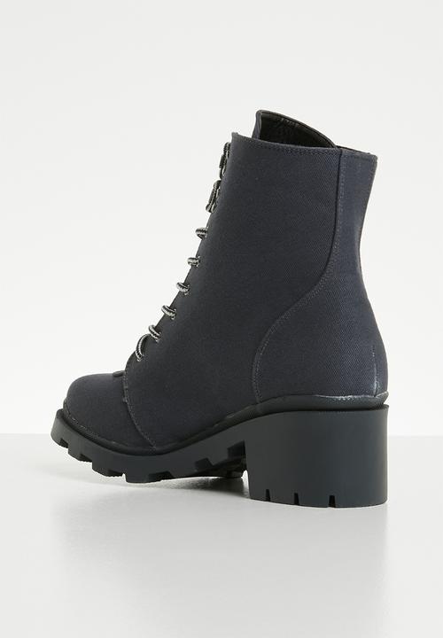Missguided - Canvas hiking boot - charcoal