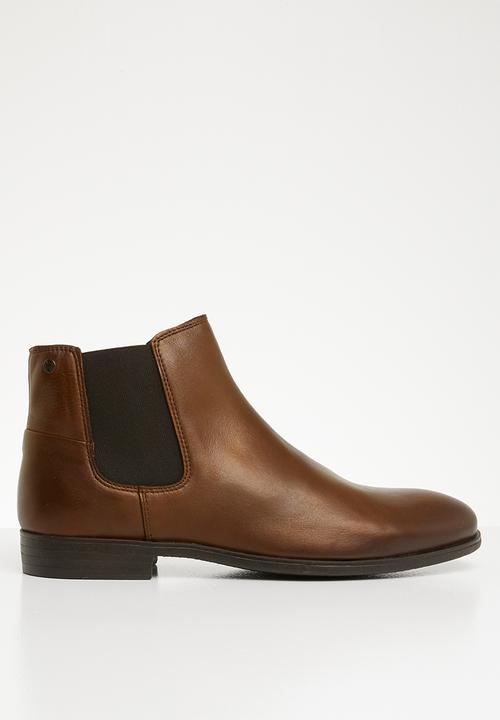Jack & Jones - Frank leather chelsea boots - brown