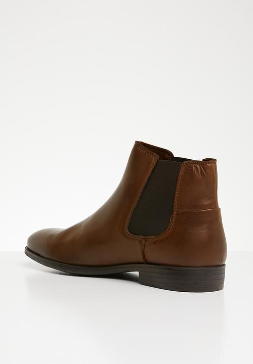 Jack & Jones - Frank leather chelsea boots - brown