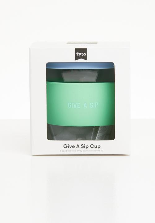 Typo - Give a sip cup 8oz - blue & green