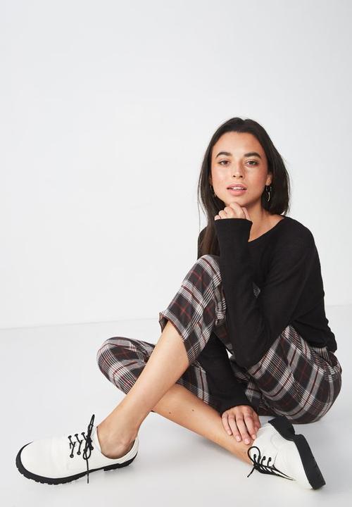 Cotton On - Arna textured boxy long sleeve - black