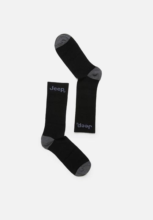 JEEP - Formal 1/2 crew socks - black