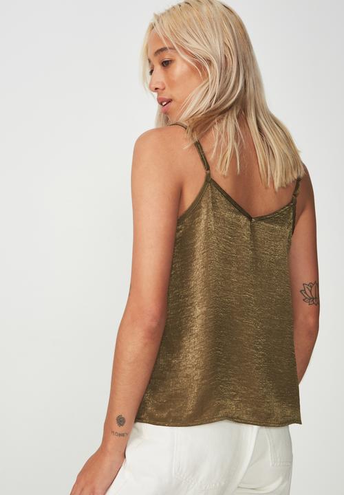 Cotton On - Ariel lace cami - green 