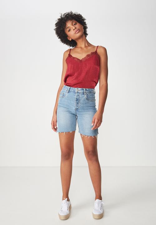 Cotton On - Ariel lace cami - red