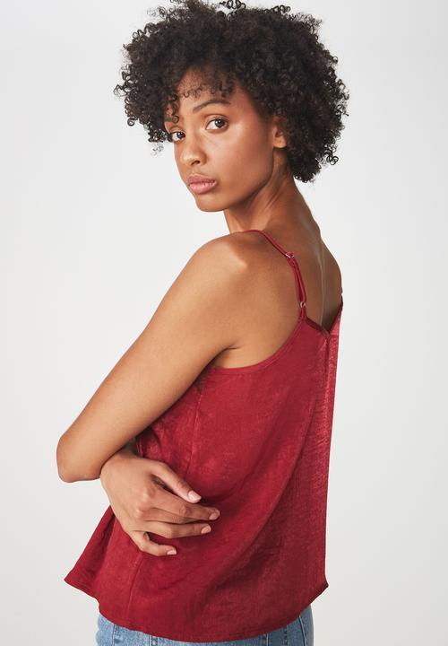 Cotton On - Ariel lace cami - red