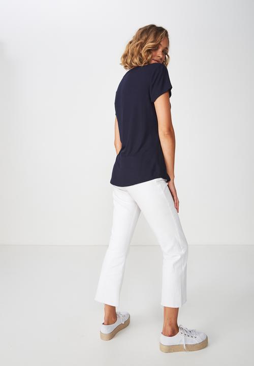 Cotton On - The girlfriend tee - navy