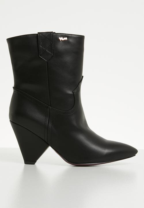 Plum - Embellished boot - black