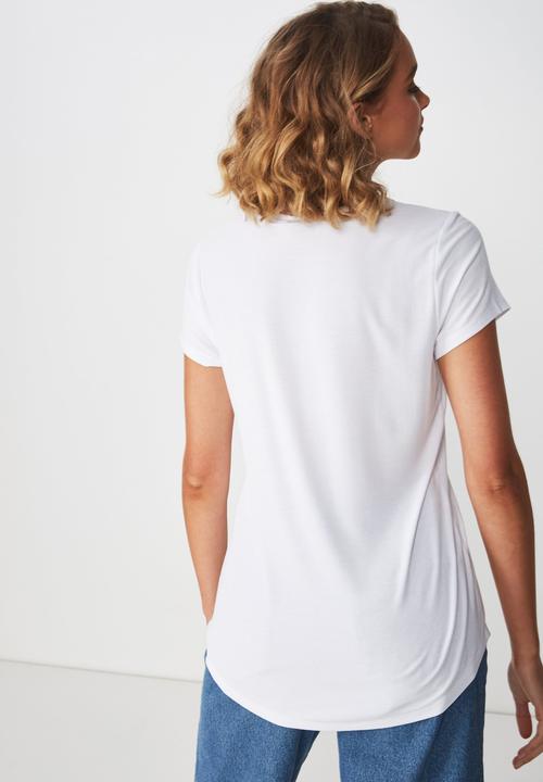 Cotton On - The girlfriend tee - white