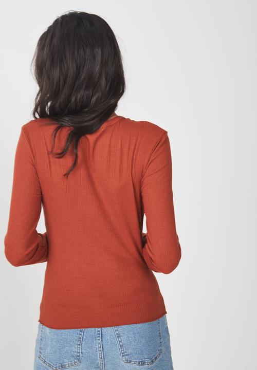 Cotton On - The sister long sleeve top - rust